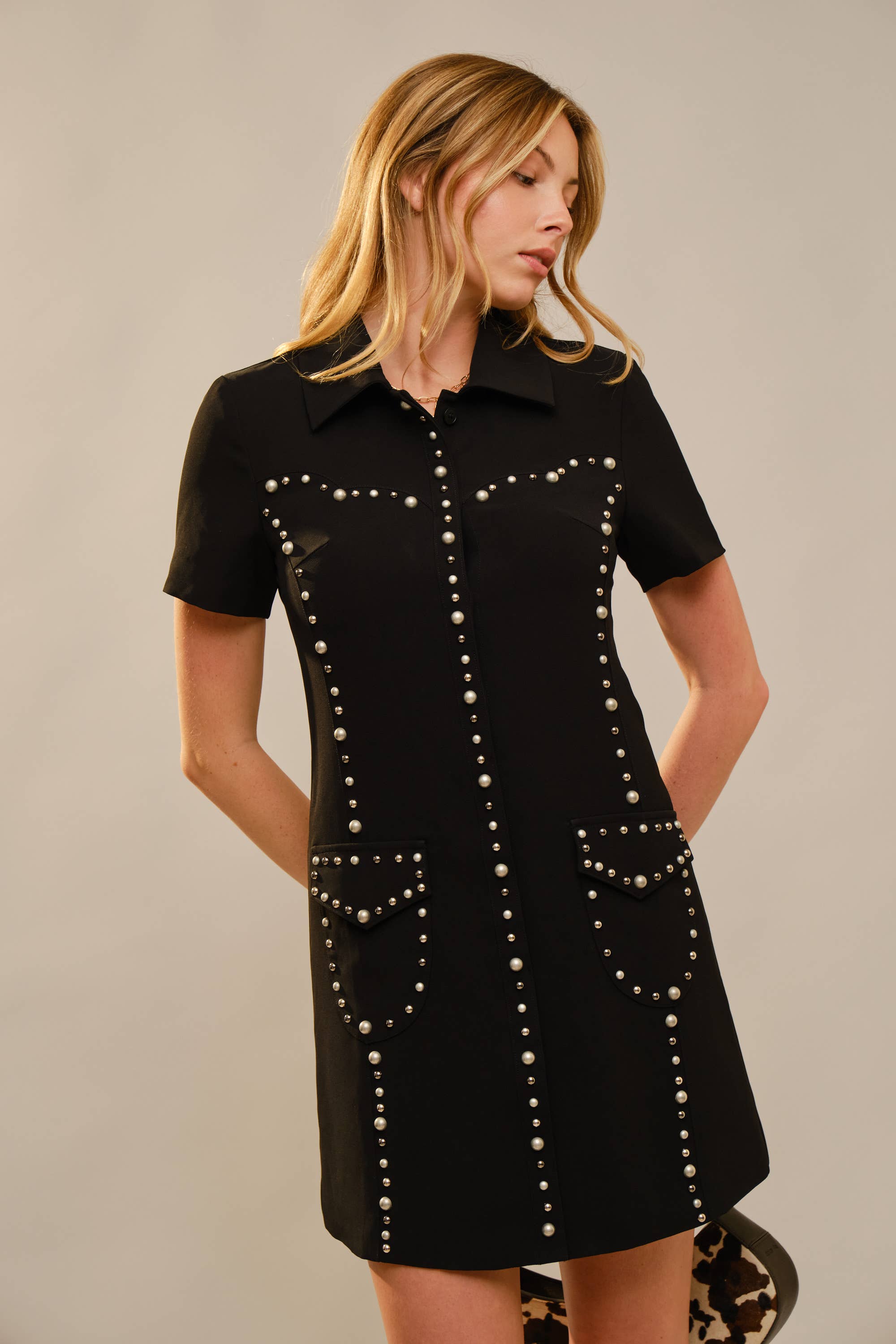short sleeve little black dress Pocket Mini - SMALL / Short set Collusion 90s Mini Cap Sleeve